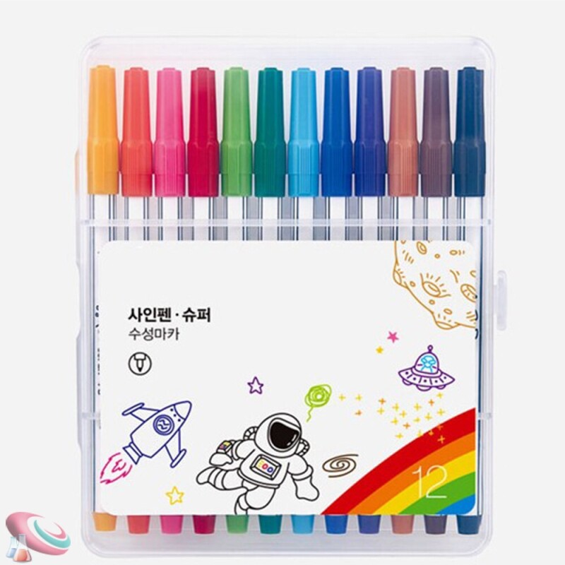 수성싸인펜 둥근닙 0.7mm 12색세트